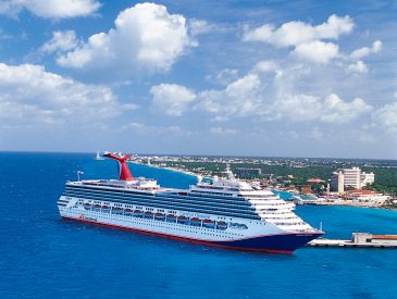 Cruise Ship Shorts - Carnival Conquest Cruise Ship Leaving the Port of Nassau, Bahamas