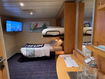Cruise Ship Cabin Tours - Carnival Paradise Cruise Ship Upper/Lower Cabin E189 Cabin Tour and Review